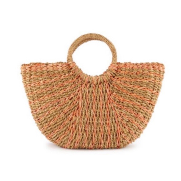 Capelli of New York Handbags - BNWT Capellini orange straw bag